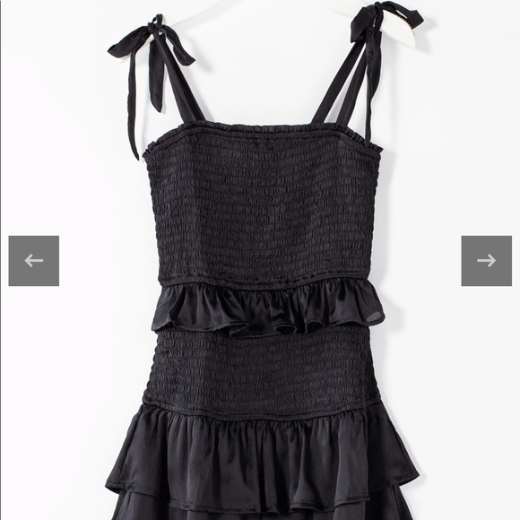 Honey Smocked Ruffle Layer Mini Dress - Picture 2 of 2